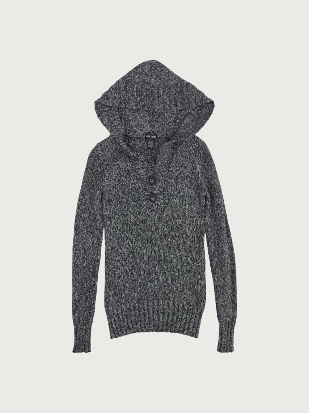 Wet Seal Hooded Henley Sweater
